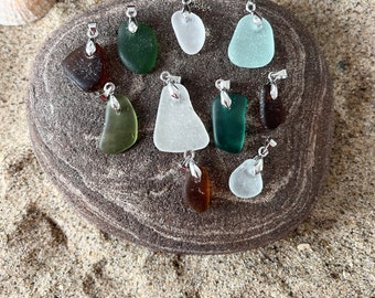 Sea Glass Necklace, Handmade,  Ocean Jewellery, Choice of Sea Glass Pendant, Lovely gift