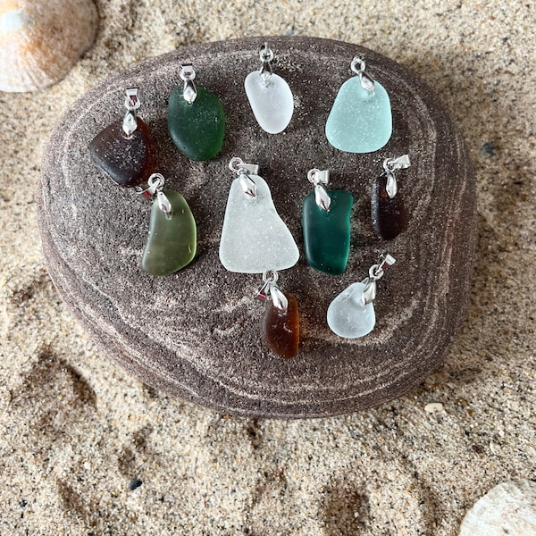 Sea Glass Necklace, Handmade,  Ocean Jewellery, Choice of Sea Glass Pendant, Lovely gift