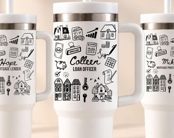 Loan Officer Gift Personalized Mortgage Banker 40 oz Tumbler Custom Lender Cup Mortgage Loan Officer Appreciation Gift