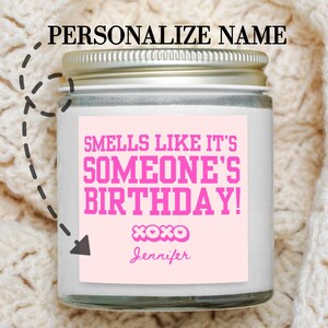 Personalized Birthday Candle Custom Name Scented Candle Gift Birthday Gift for Her Customized Candle with Message Birthday Keepsake Candle