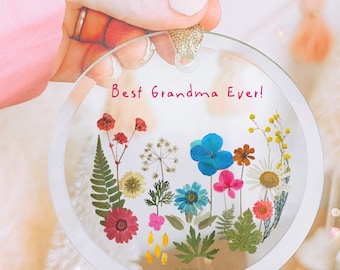 Gifts for Grandma Birthday Mothers Day From Grandkid  Nana Gift Gigi Gift Ideas for Grandmother Pressed Flowers Gifts Grandma Garden