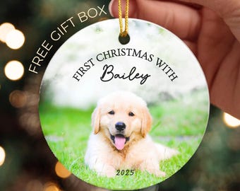 Pet Adoption Ornament, Personalized Pet Adoption Christmas Ornament Gifts for Pet Adoption Keepsake Custom Pet Adoption Christmas Ornament