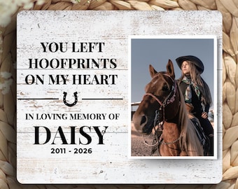 Horse Memorial Gift, Personalized Horse Sympathy Picture Frame, Custom Horse Loss Keepsake, Horse Remembrance Plaque, Horse Bereavement