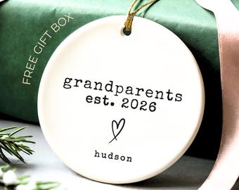 New Grandparents Ornament Personalized Grandparents Christmas Ornament for New Grandparents First Christmas as Grandparents Keepsake Gift