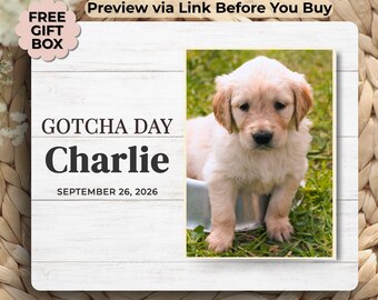 Personalized Gotcha Day Photo Gift Pet Adoption Picture Custom Dog Cat Keepsake Forever Home Decor Rescue Animal Anniversary Owner Present