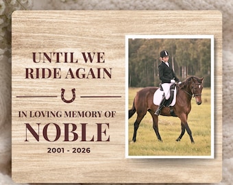 Horse Memorial Gift, Personalized Horse Sympathy Picture Frame, Custom Horse Loss Keepsake, Horse Remembrance Plaque, Horse Bereavement