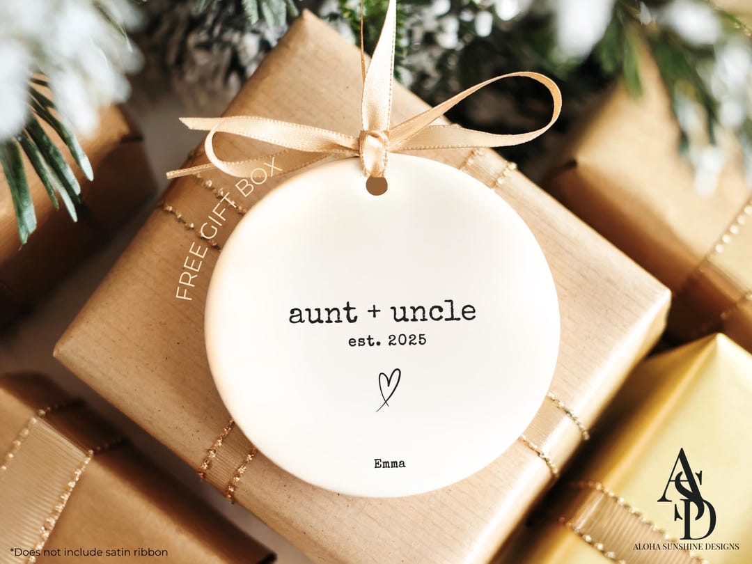 Aunt and Uncle Ornament, New Aunt and Uncle Christmas Ornament Custom ...