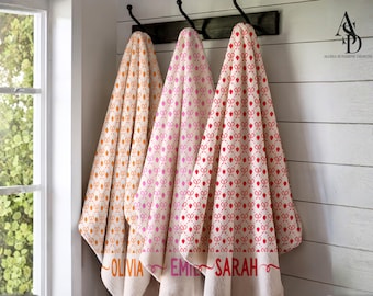 Baby Blanket for Girl, Custom Name Blanket, Personalized Soft Minky Baby Blanket, Newborn Gift, Baby Shower Gift, Nursery Blanket