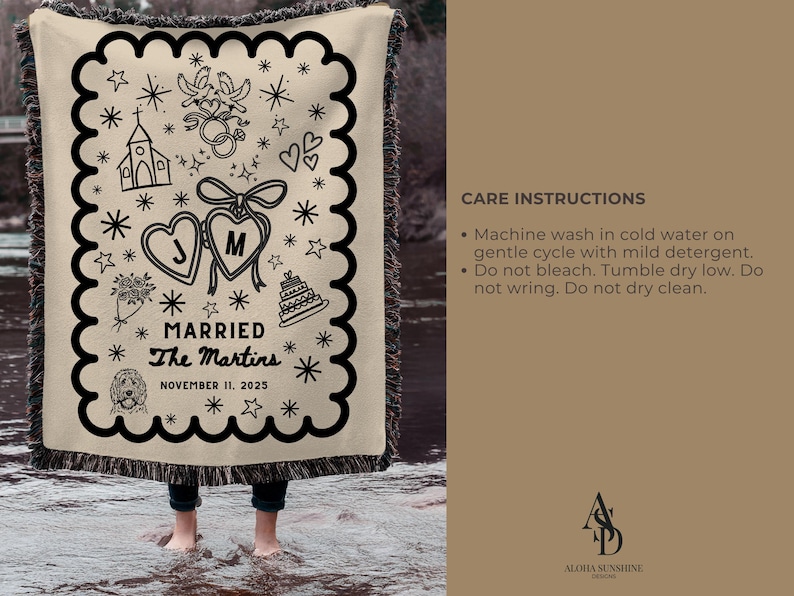 woven blanket wedding gift