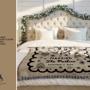 wedding blanket with pet picture, newlywed housewarming gift