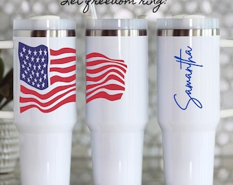USA Tumbler, Personalized American Tumbler, Patriotic Tumbler, American Flag Tumbler, July 4th Tumbler, American Flag Cup, American Flag Cup