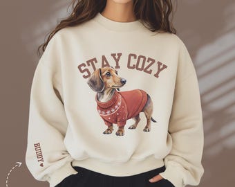 Dachshund Sweatshirt Personalized Dachshund Gifts Dachshund Friend Weenie Sweatshirt, Gift for Dog Lover, Dachshund Mom Sweatshirt, Dog Girl