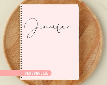 Planner Weekly Monthly Custom Hardcover Spiral 8.5 x 11 Office Gift for Her Birthday Friend Co worker Practical Personalized Gift