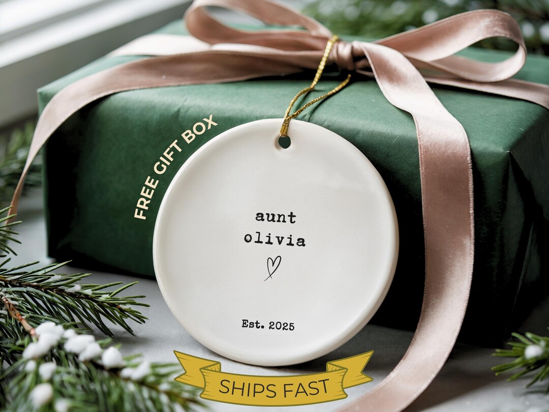 Custom Aunt Ornament, Personalized Aunt Ornament Announcement Gift for ...