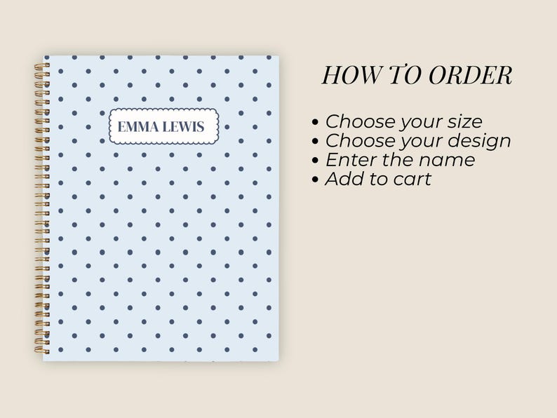 Personalized Small Business Owner Gift Hydrangea Planner Hardcover Spiral Notebook Undated Weekly Monthly Organizer Woman Desk Agenda Bild 9