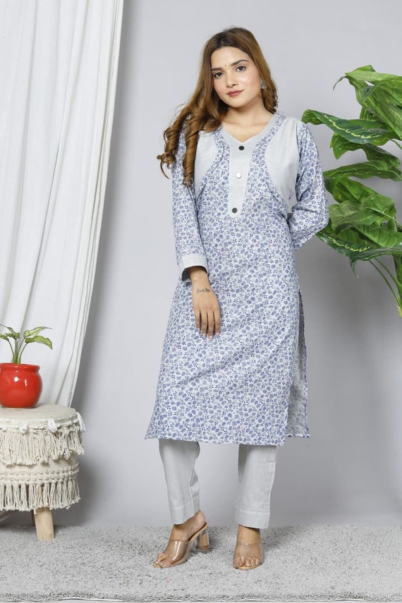 Women Rayon and Cotton Jacket Style Kurti, Size: S to XXXXL at Rs 900 in  Kota