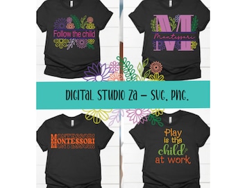 Montessori SVG Phrasen Bundle: Lehrer & Klassenzimmer Dekor (Digitaler Download)