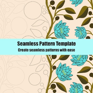 Seamless Pattern Surface guide | floral trailing Guide for Procreate Canva Affinity | Digital Download