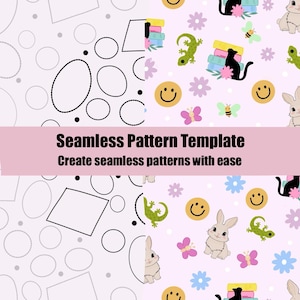 Seamless Pattern Placement Template for Procreate, Canva, Affinity (3600px PNG)