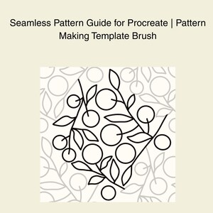 Seamless Pattern Guide for Procreate | Pattern Making Template Stamp Brush | Beginner Surface Layout Brush tool