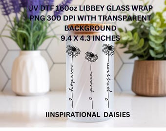 Daisy Libbey Glasdosenverpackung | Inspirational Flower Design (Digitaler Download)