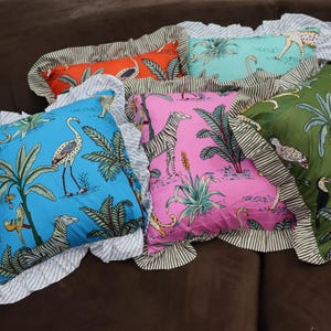 Throw Pillow Cover, Decorative Cotton Pillow Cover, Custom Living Room Cushion Case for Sofa, Accent Pillow/Sham, Handmade Home Decor Gift
