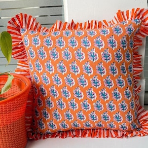 Home Decorative Pillow Cover, Block Print Cushion Cover, Sofa Cushion Cover, Cotton Bohemian Pillowcase, Sham Pillows, Thorw Bedding Pillows