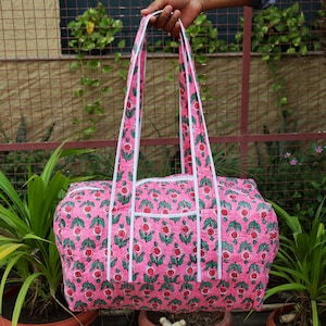 Sac de sport matelassé en coton à bandoulière pour femme, sac de week-end bloqué à la main, sac de voyage pour les fêtes, sac à langer bohème, grand sac de rangement, sac pour cadeau