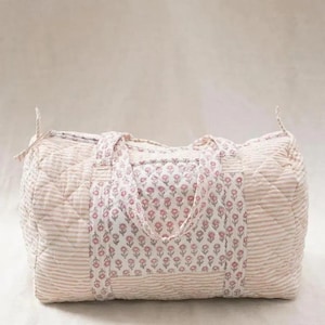 Taschen-Baumwolle Handgemachte Tasche, Gepolsterte Hiliday Picknick Tasche, EXT. Große Sporttasche, Floral Yoga/Sporttasche, Damen Weekend Bag, Strand Tragetaschen