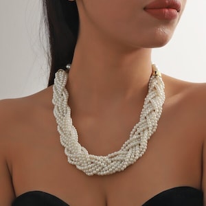 Bridal Pearl Choker Necklace, Luxury Pearl Choker, Pearl Choker for Wedding, Victorian choker, Torques African Necklace, Wedding Jewelry