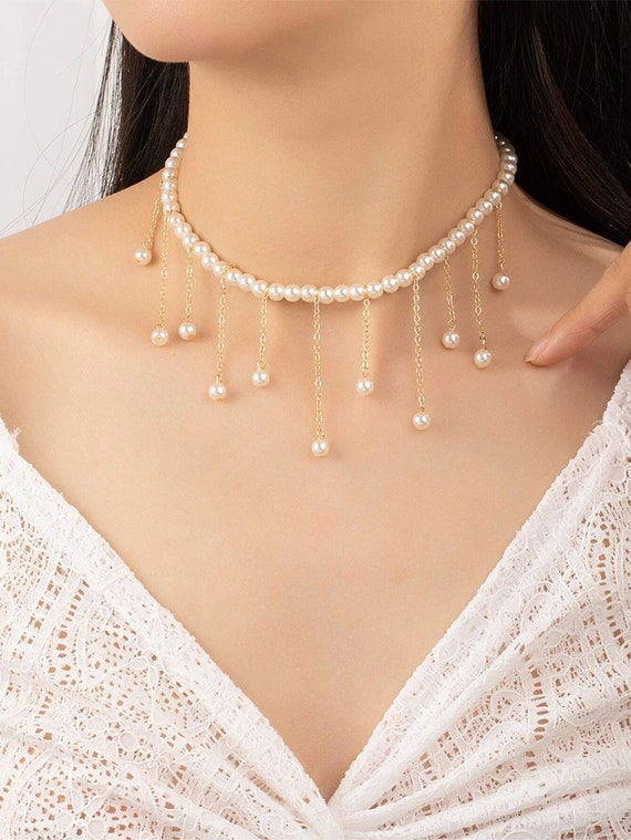 ZEVAR I Beautiful Pearls Choker Necklace Set – Zevar