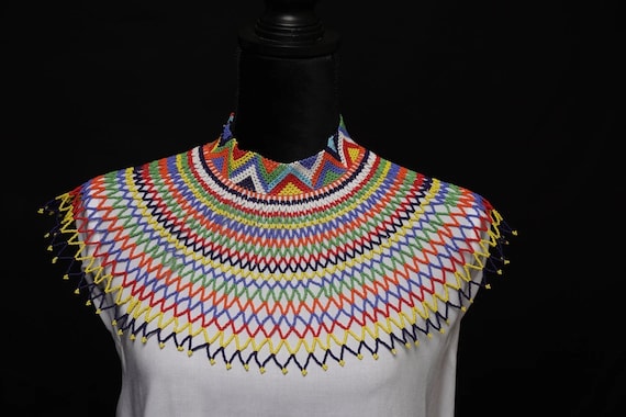 African Beaded Necklaces African Beaded Jewelry Maasai Necklace Zulu Necklace Beaded Necklace African Necklace African Etsy