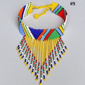African Maasai Handmade Beaded Choker Necklace |Chunky|Ethnic|Tribal |Gold&Black Necklace |Unique |African Woman Necklace |One Size Fits All