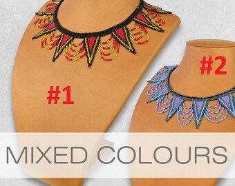 African Maasai Handmade Beaded Choker Necklace |Chunky|Ethnic|Tribal |Gold&Black Necklace |Unique |African Woman Necklace |One Size Fits All