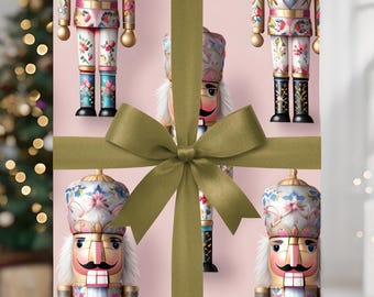 Whimsical Nutcracker Christmas Wrapping Paper