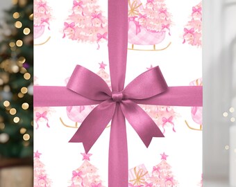 Carta da regalo natalizia rosa stravagante