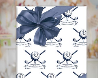 Festive Golf Birthday Wrapping Paper