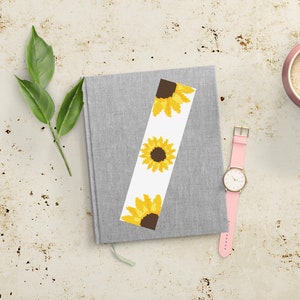 Cross Stitch Bookmark Pattern Flower Bookmark PDF Printable Sunflowers Minimalist Design Floral