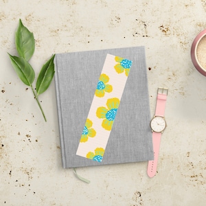 Cross Stitch Bookmark Pattern Flowers PDF Printable Summer Vibes Flowers Minimalist Design Floral