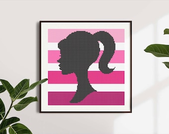 Barbi Cross Stitch Pattern PDF Barbi Logo cross stitch