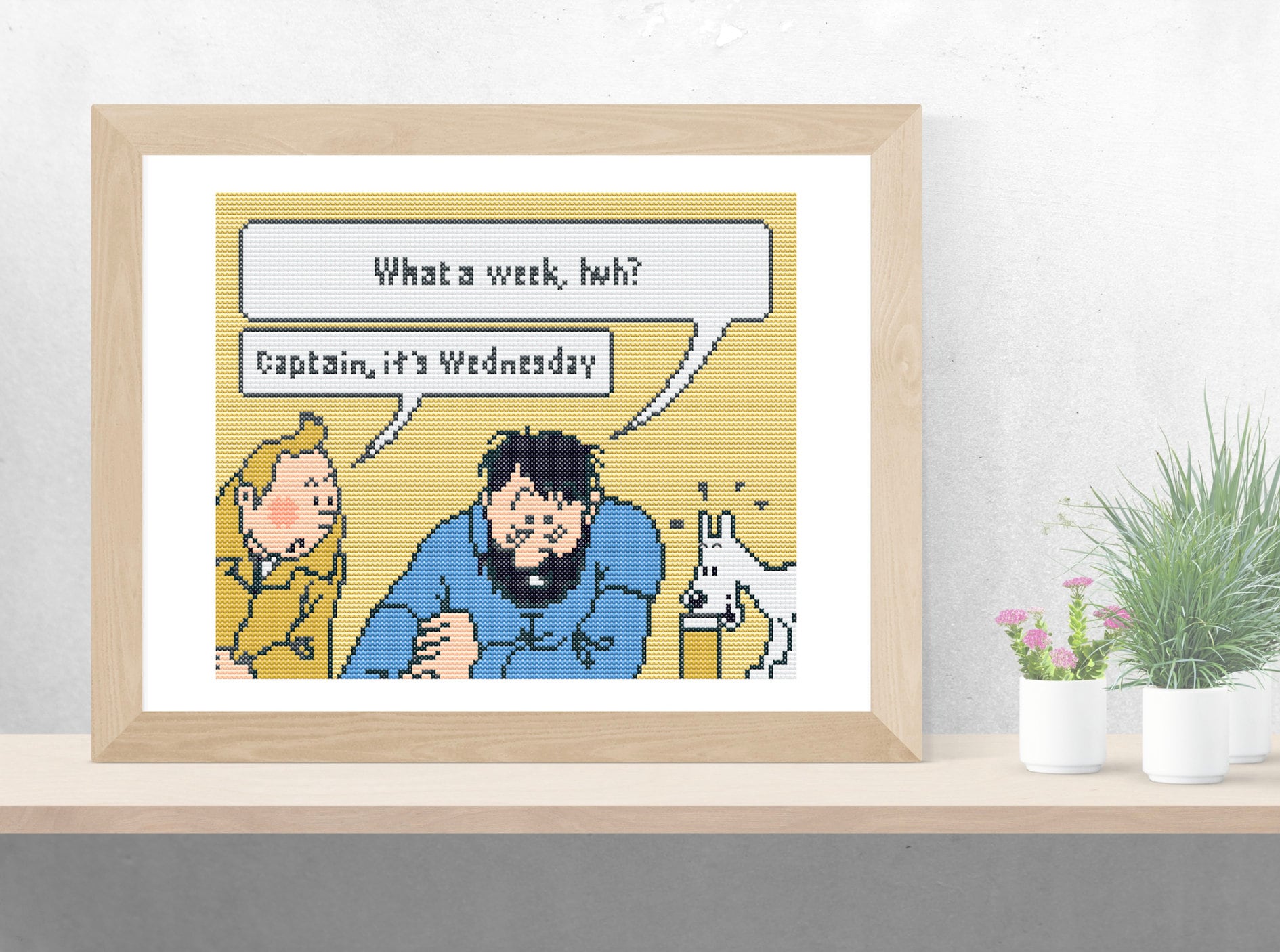 Funny Cross Stitch Pattern PDF Captain its Wednesday Design Meme Pattern