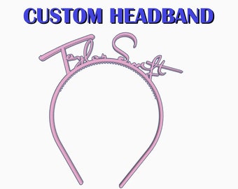 Taylor Swift Autograph Headband - Great For Swifties Seeing The Eras Tour Concerts - Digital Files Only - 3D Print