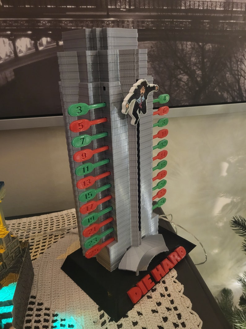 Die Hard Nakatomi Plaza Advent Christmas Countdown Calendar 3D Print Digital Only STL Files image 2