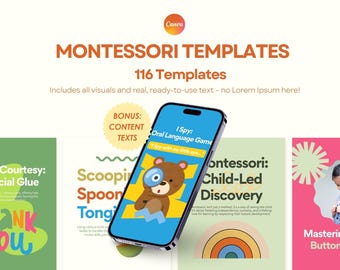 Montessori Instagram Templates – Editable Canva Social Media Kit