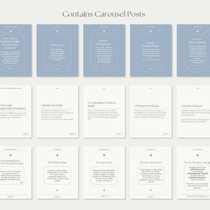 May include: A collection of informational cards with text on a light background. The cards are arranged in rows and columns. Some cards have a blue background with white text, while others have a white background with black text. The text includes titles and short descriptions.