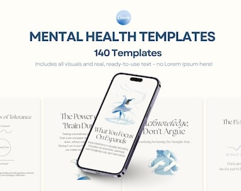 Mental Health Canva Social Media Kit for Therapists & Psychologists