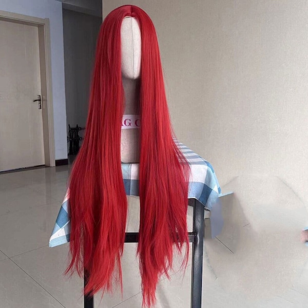 Wig Sally wig Cosplay Wig Tim Burton's The Nightmare Before Christmas wig Costume Wig long red wig Halloween Costume Party Wig for women