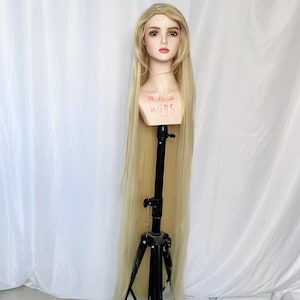 Rapunzel Wig: Super Long Blonde Synthetic Cosplay Costume Wig