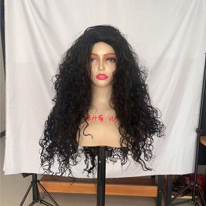 Bellatrix Lestrange Wig: Long Black Curly Synthetic Cosplay Wig