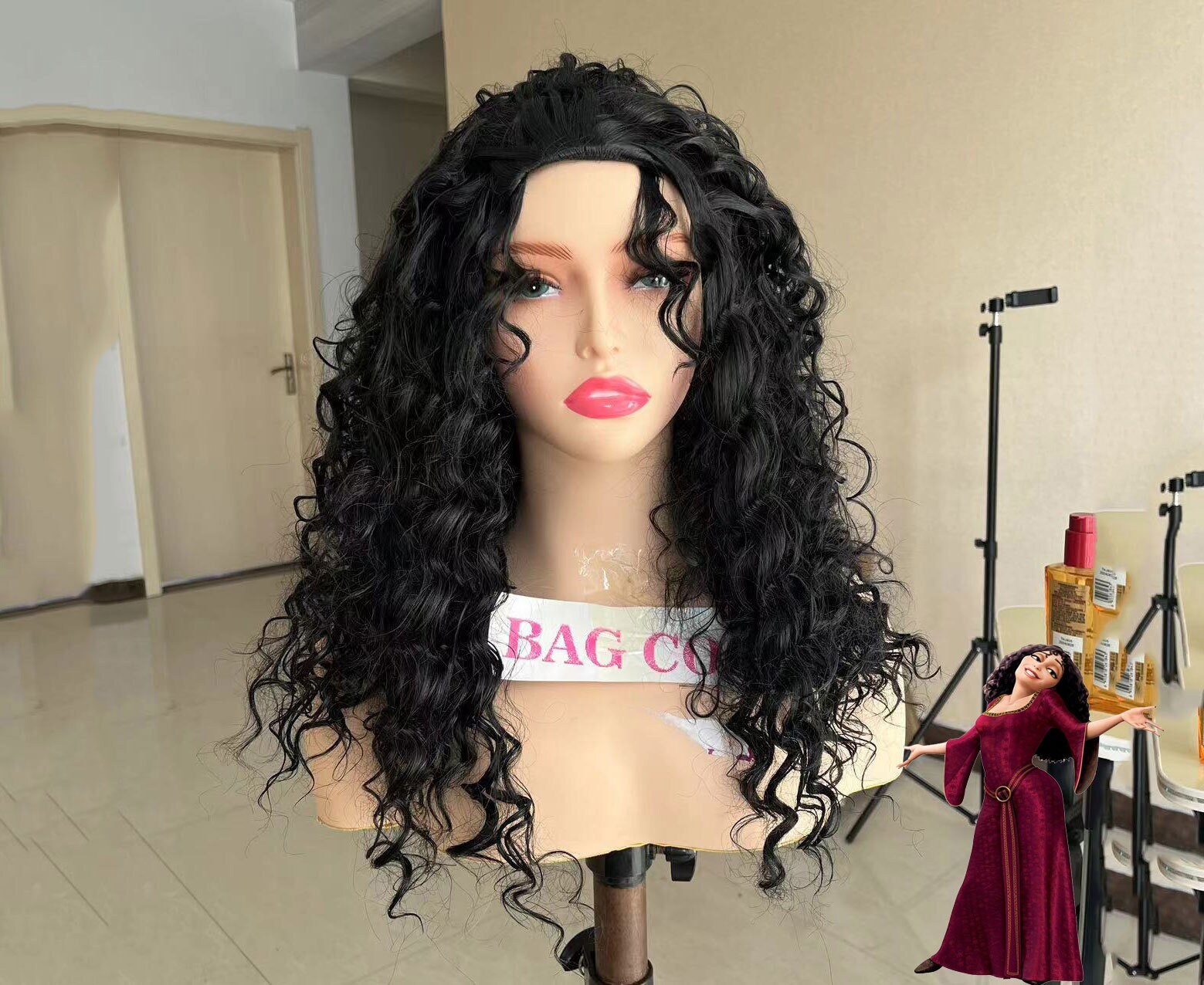 Extra Thick Moana / Mother Gothel Park Style Wig Adult Curly